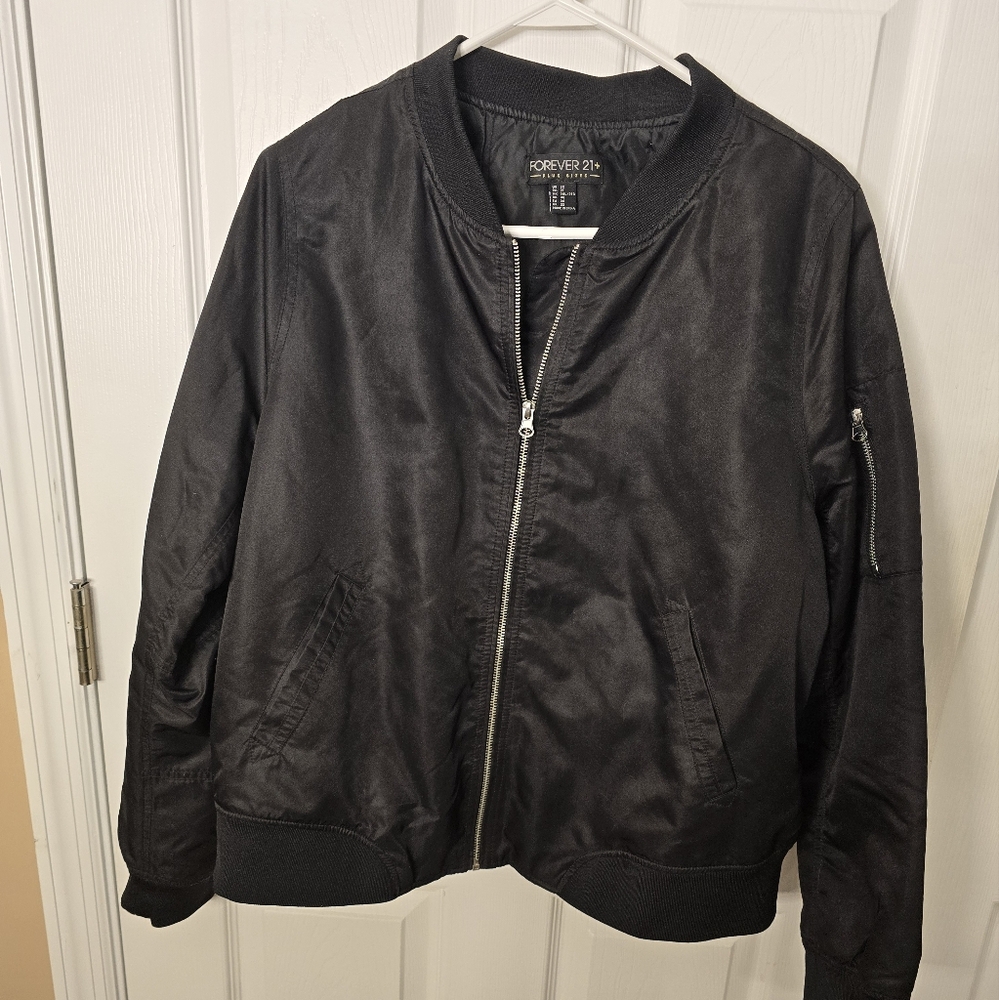 Womens Black Bomber Jacket